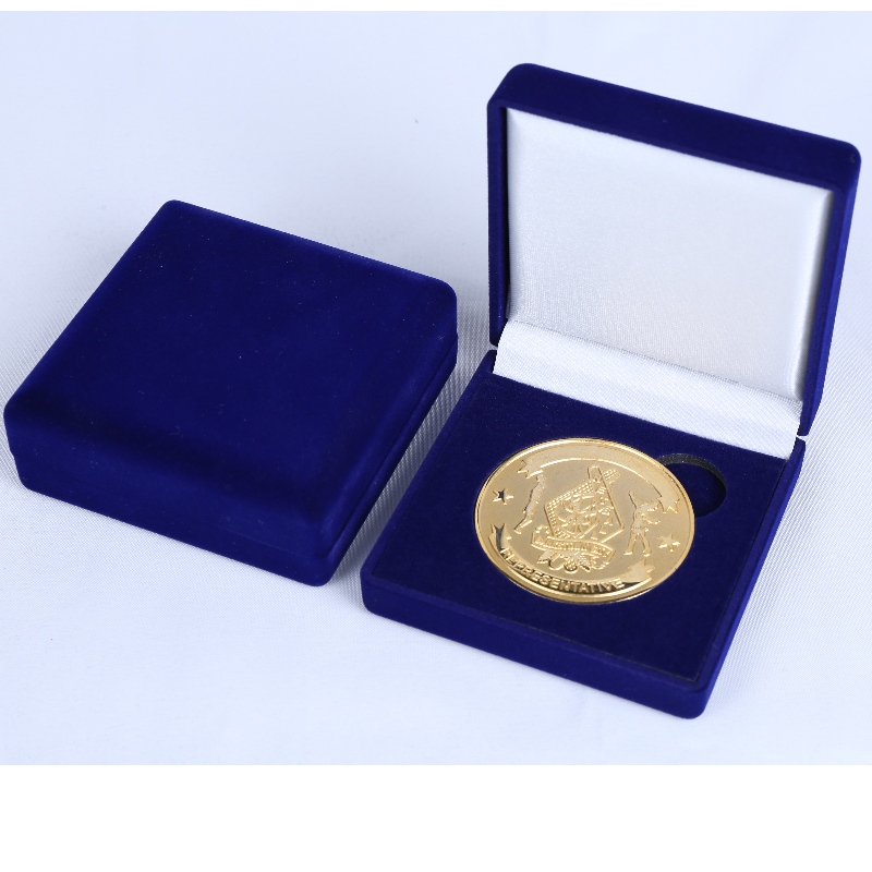 Hàng D-33S hình tròn của Velvet Box for coin, Huân chương và huy hiệu80*80*30, tạ phải khoảng 65g