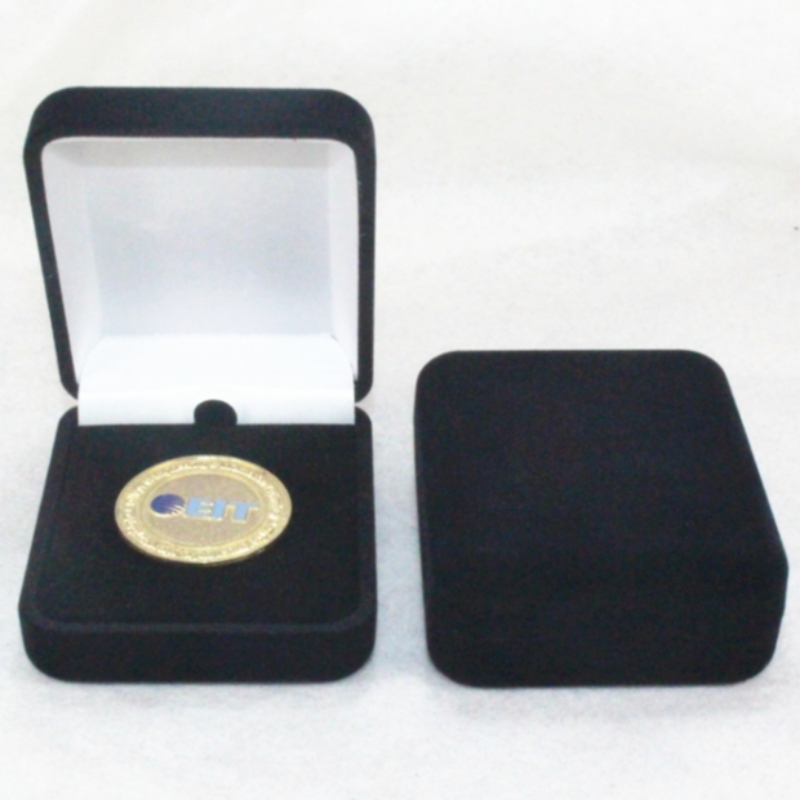 Mục F-05 hình tròn Velvet Box để gọi, huy hiệu và đồng xu nhỏ, mm.55*70*26, tạ về 35g
